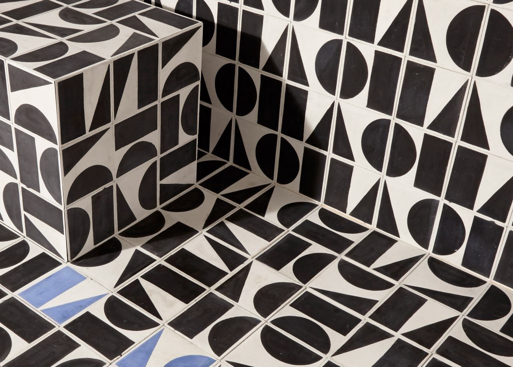 Darkroom with Bert&May launched a floating pop up presenting its geometric-patterned tiles