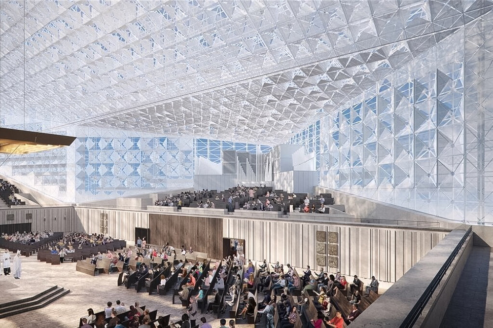 Philip Johnson’s ’all-glass church’ reborns with 10,000 panes of mirrored glass by Johnson Fain