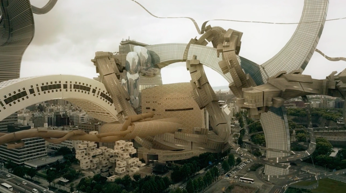 AUJIK’s ’Spatial Bodies’ depicts urban landscapes and architectural bodies as living organisms