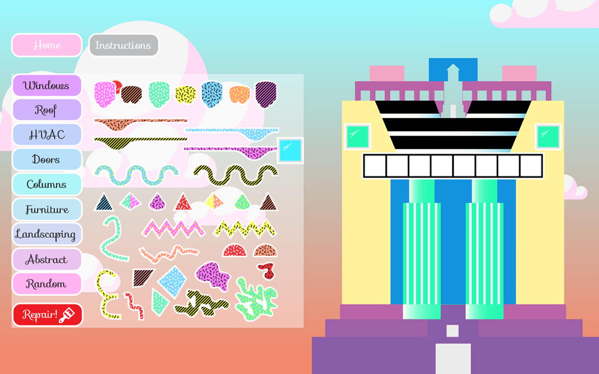 Overly Attached Cute:  A game shapes the preservation process of buildings developed by Joanna Grant