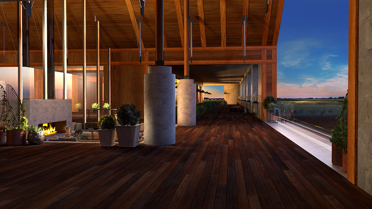 Architectural studio Chado designs a stone hulk-like hotel complex in Russia