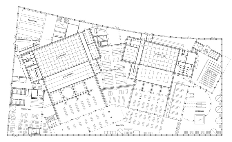 Norell/Rodhe unveils proposal for Skellefteş Kulturhus in Sweden composed of characterized buildings