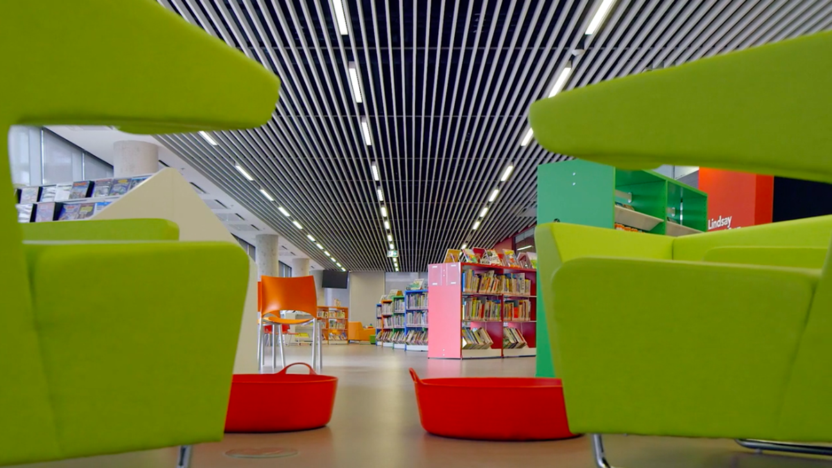 Julian Parkinson films Halifax Central Library designed by Schmidt Hammer Lassen Architects