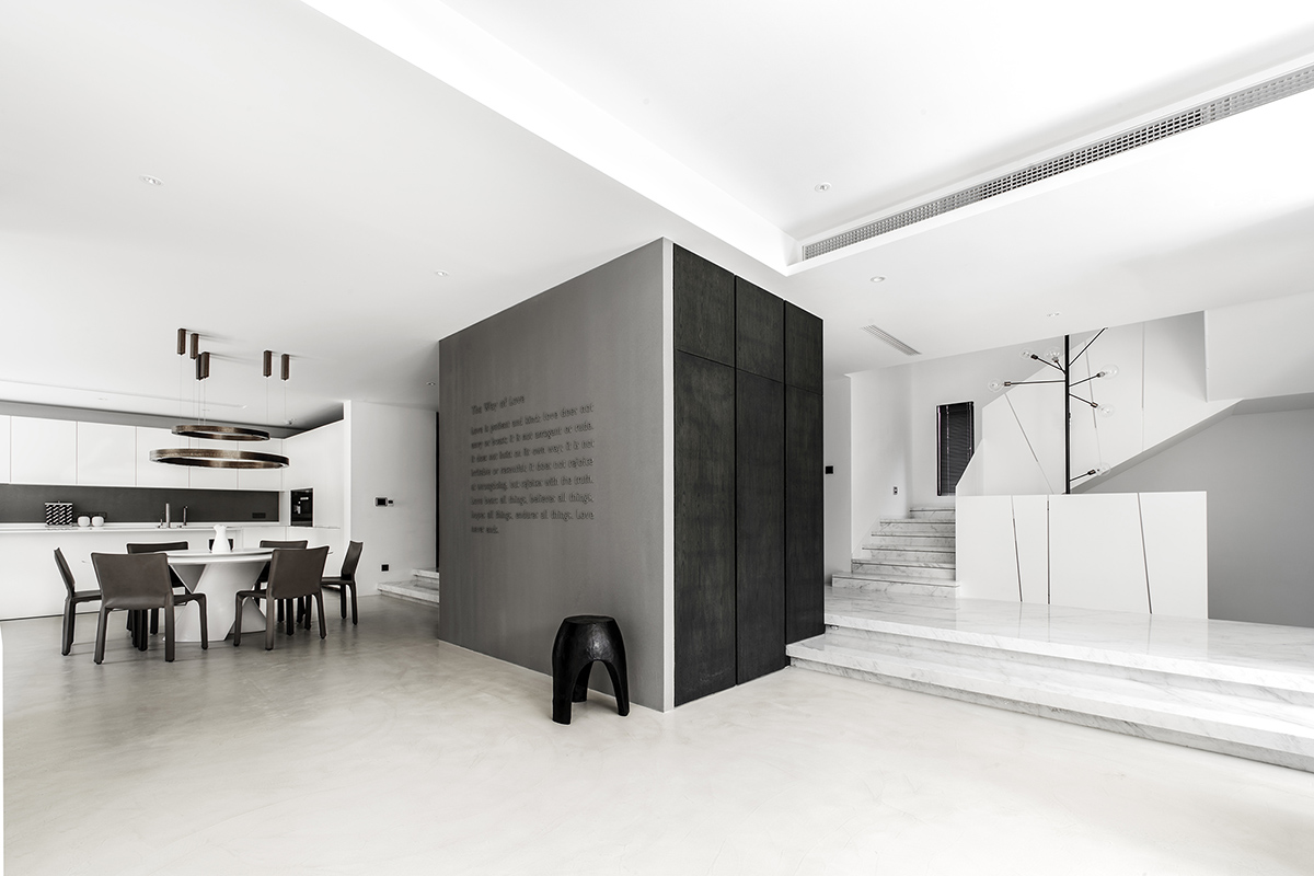 Fang Xin-Yuan interprets past memories of a house with monochrome interior in Purified Residence