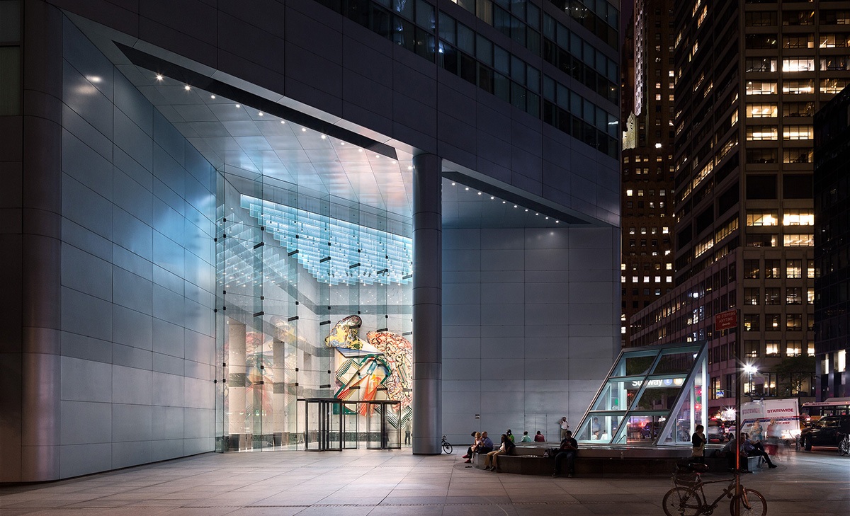 FXFOWLE redesigned entry of 599 Lexington Avenue with fully-transparent wall in New York