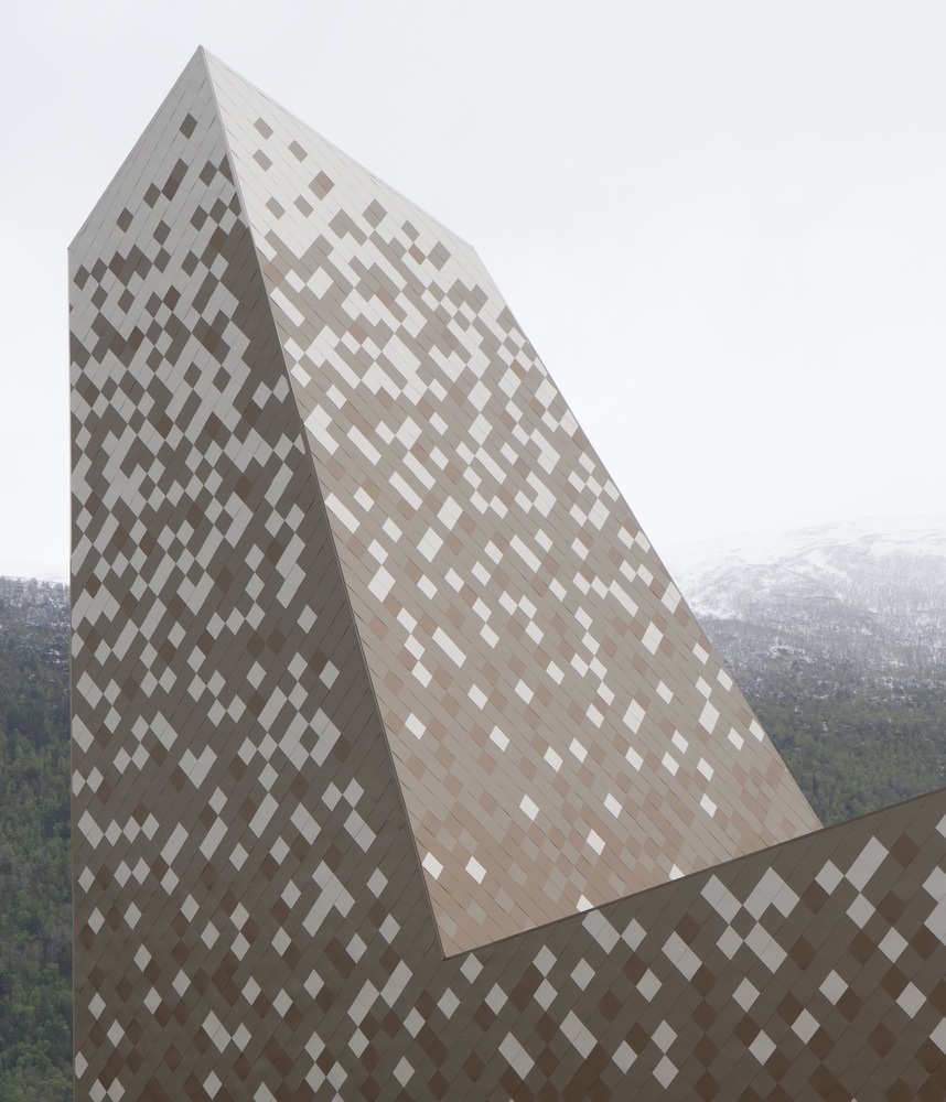Reiulf Ramstad Arkitekter completes Norwegian Mountaineering Center with patterned facade