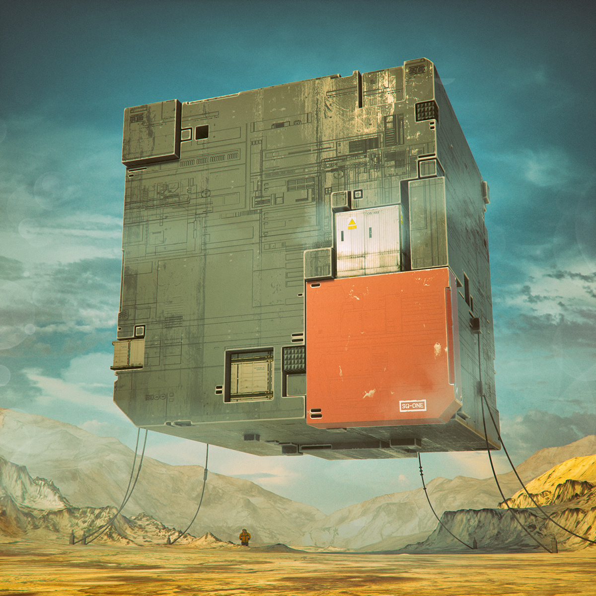 Mike Winkelmann reimagines future landscapes as gigantic elements of everyday life