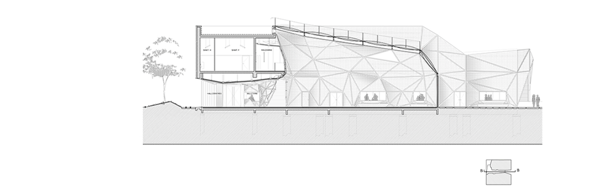 Peripheriques Architects completed Espace culturel de la Hague in France