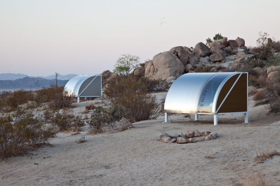 Andrea Zittel’s Wagon Stations are temporary pods for travellers+refugees in the California desert