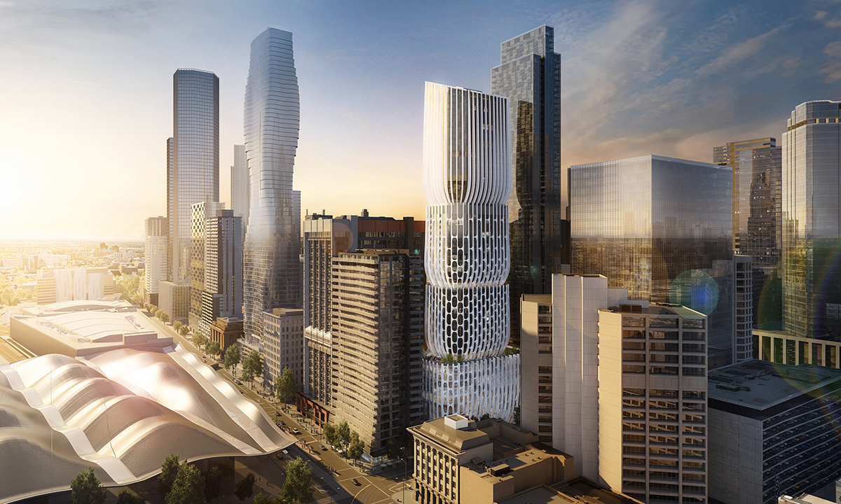 Zaha Hadid Architects’ ’Lacework’ 600 Collins Street Tower in Melbourne receives planning permission