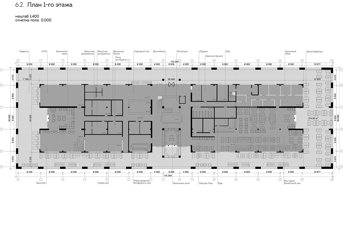 Architectural studio Chado designs a stone hulk-like hotel complex in Russia
