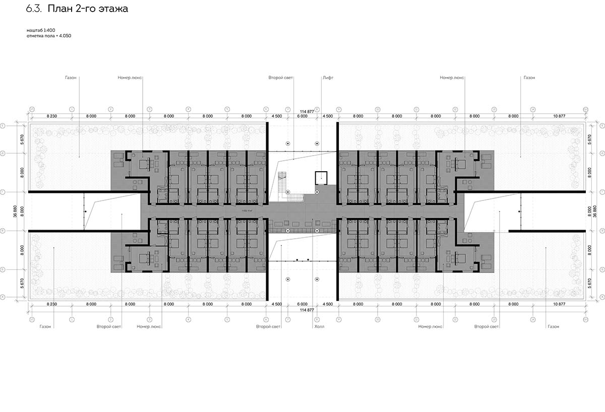 Architectural studio Chado designs a stone hulk-like hotel complex in Russia