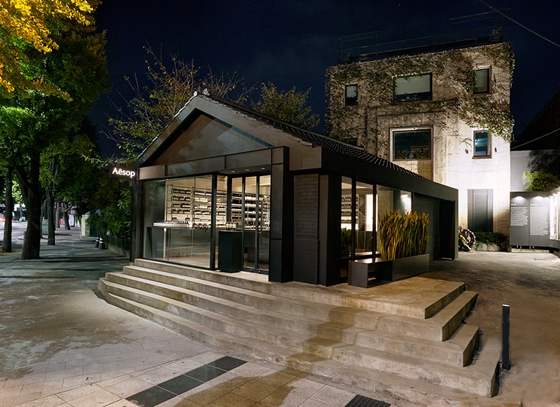 Torafu Architects creates a metallic interior with calm colour scheme for Aesop’s new store