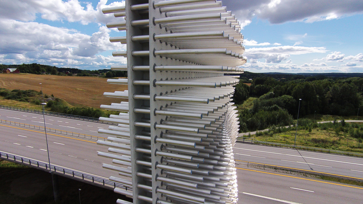 Handegşrd Arkitektur designs ’E-Motion’, a dynamic installation goes beyond 3D materiality