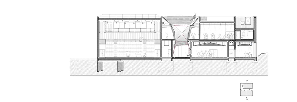 Peripheriques Architects completed Espace culturel de la Hague in France