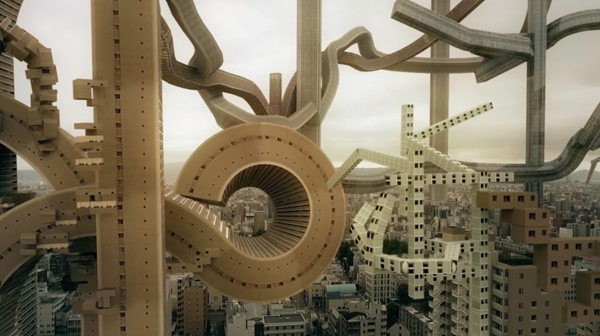 AUJIK’s ’Spatial Bodies’ depicts urban landscapes and architectural bodies as living organisms