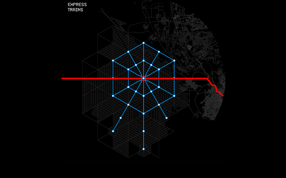 Fernando Romero envisions Mexico and USA Border with Border City over hexagonal layout
