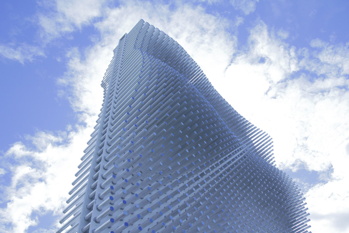 Handegşrd Arkitektur designs ’E-Motion’, a dynamic installation goes beyond 3D materiality