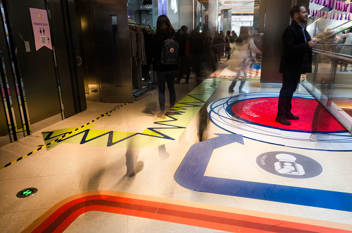 100architects revived Shanghai’s shopping mall with coloured stripes and splash of vivid colour path