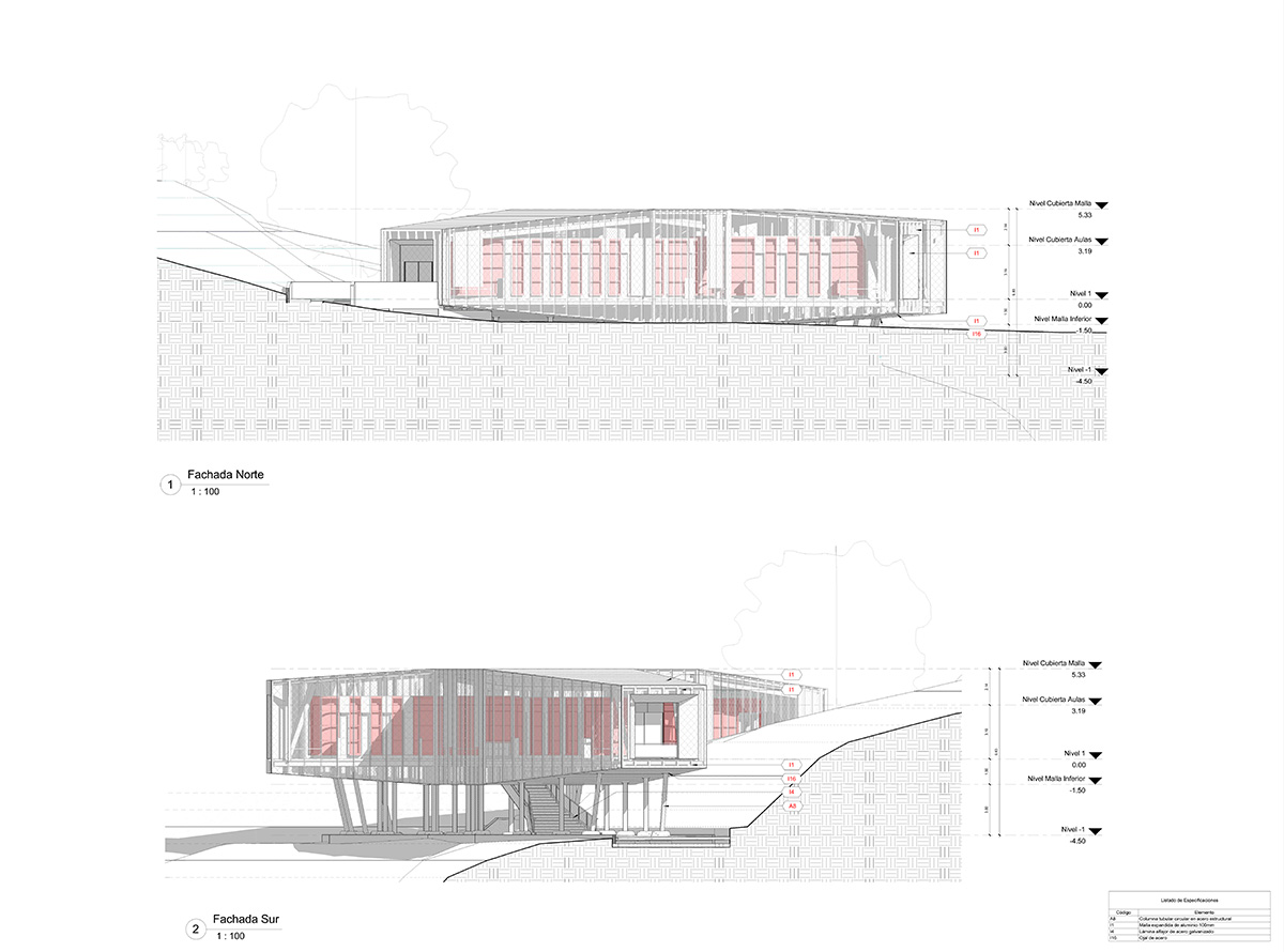 El Equipo Mazzanti designed an open geometric structure that can be expanded by Marinilla people