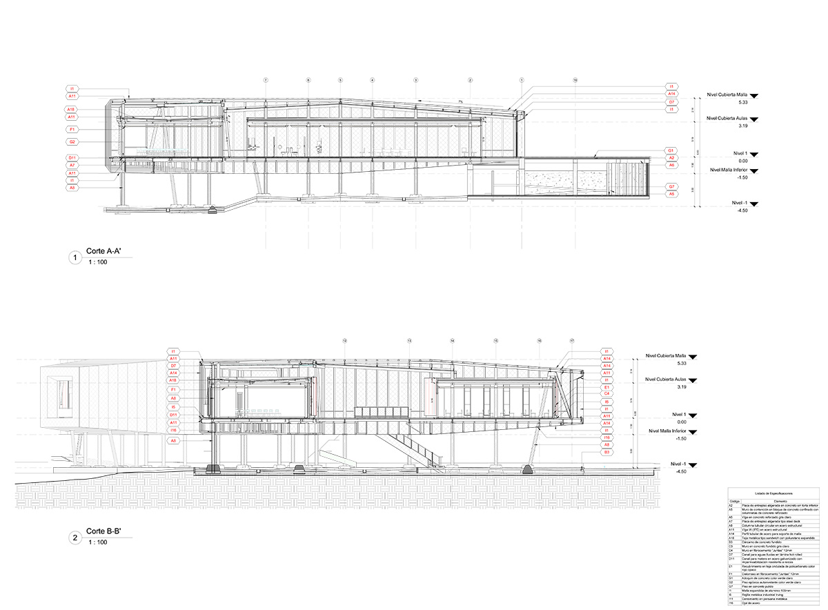 El Equipo Mazzanti designed an open geometric structure that can be expanded by Marinilla people