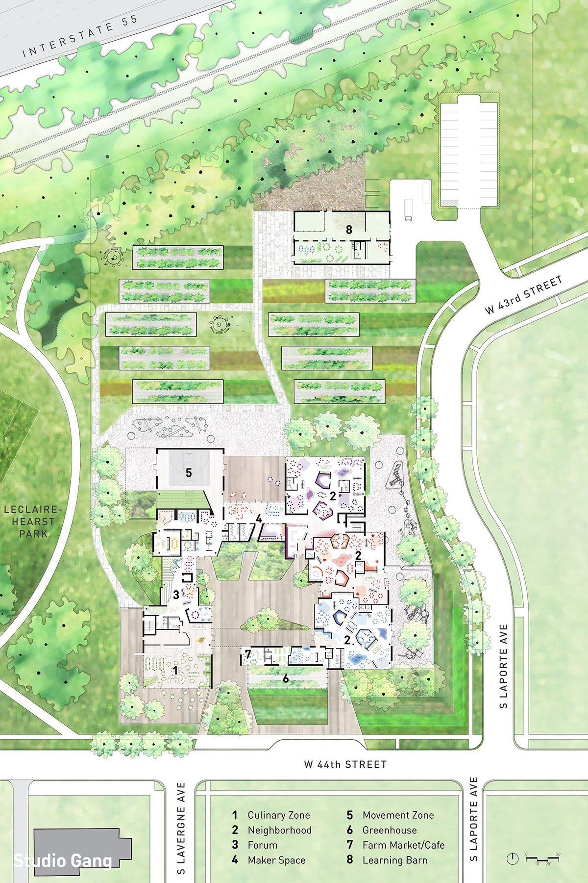 Studio Gang designs playful and innovative educational campus for the Academy for global citizenship