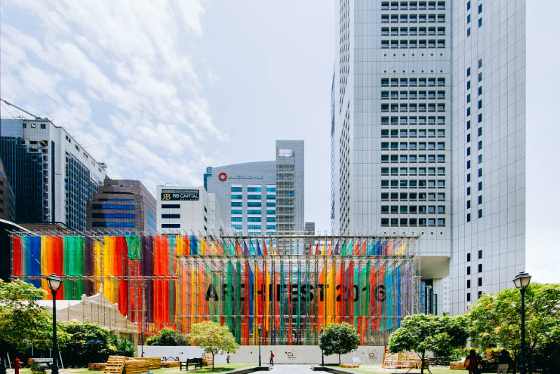 DP Architects’ techno-coloured pavilion affects people’s physiological responses, set for Archifest