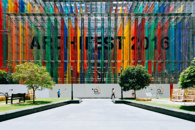 DP Architects’ techno-coloured pavilion affects people’s physiological responses, set for Archifest
