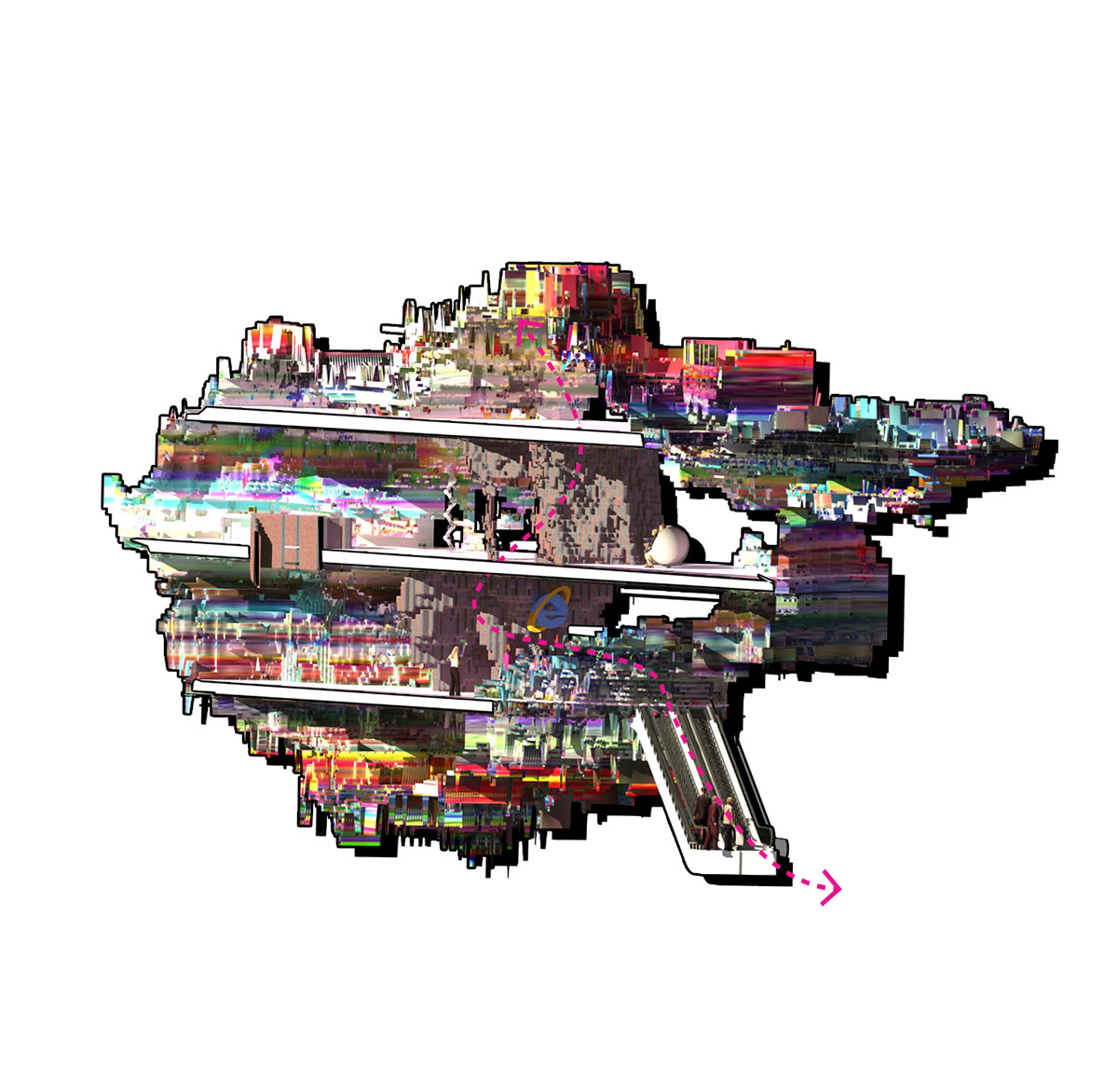 New London Internet Museum is built by using assemblage of crowd-sourced processes