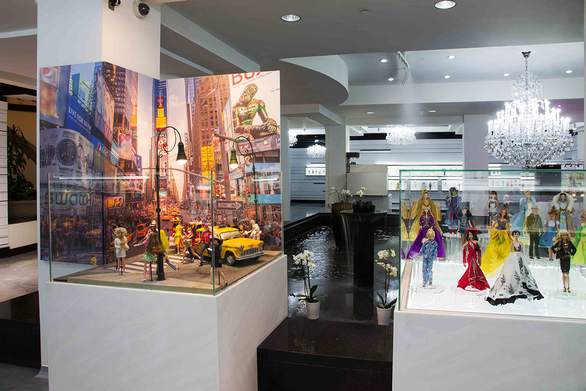 Les Cours Mont-Royal presents the largest permanent exhibit of Barbie dolls in the world