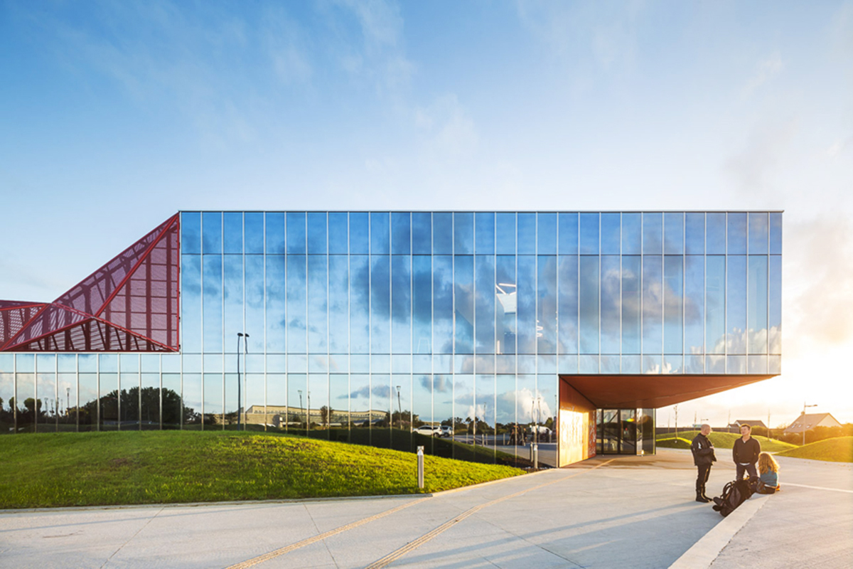 Peripheriques Architects completed Espace culturel de la Hague in France