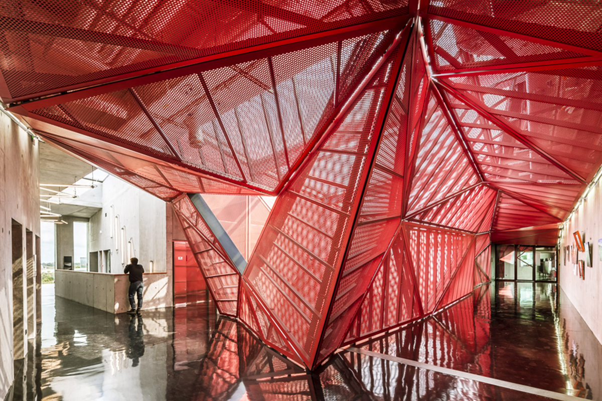 Peripheriques Architects completed Espace culturel de la Hague in France