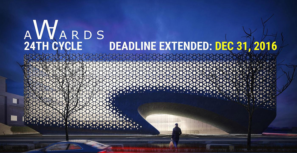 WA Awards open for your entries for the 24th Cycle Deadline Extended: December 31, 2016