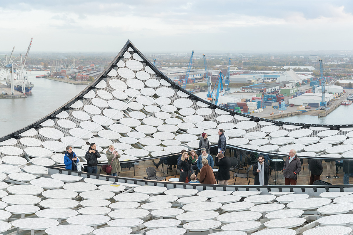 The Plaza of the Elbphilharmonie by Herzog&de Meuron officially opened to public in Hamburg