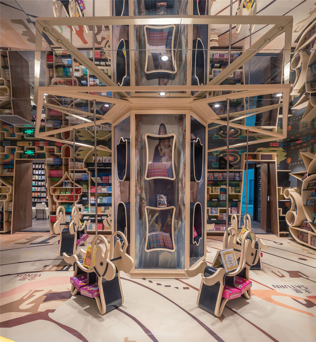 Li Xiang creates Zhongshuge Hangzhou, a forest of books theatrically arranged in China