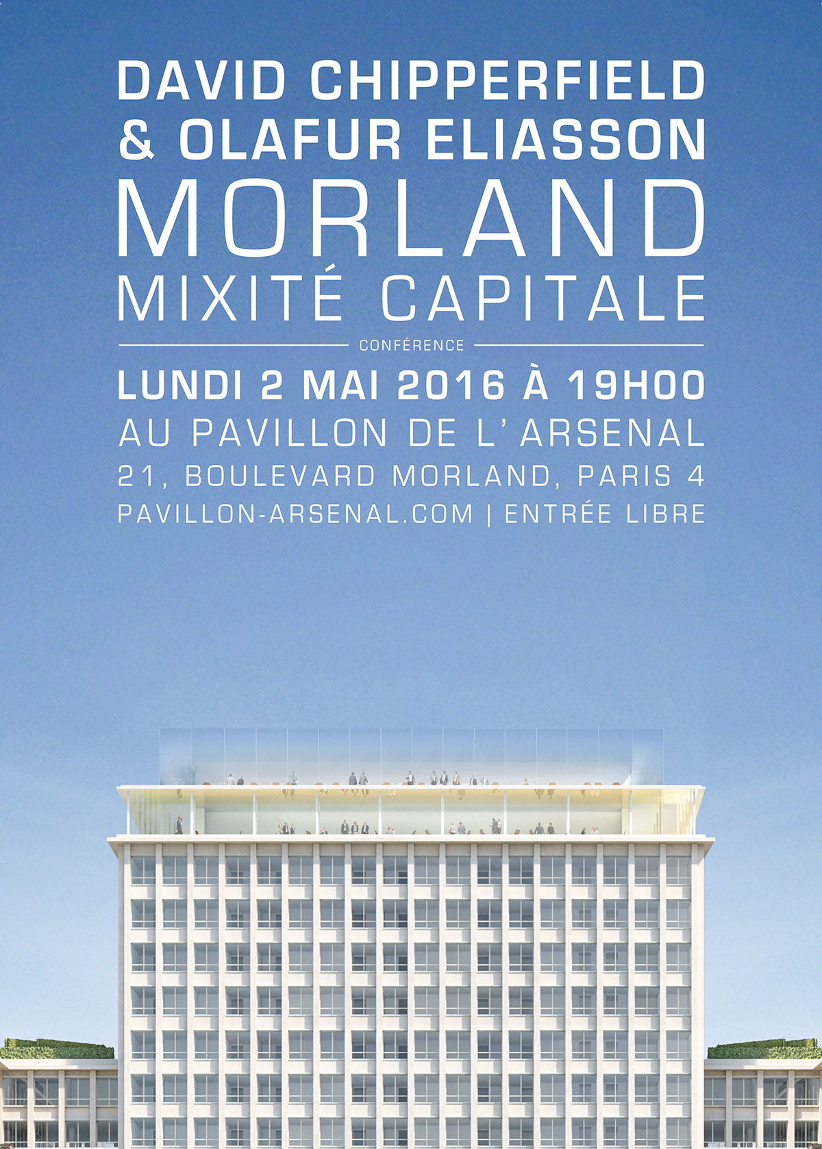 David Chipperfield and Olafur Eliasson will present the Morland project on May 2, 2016