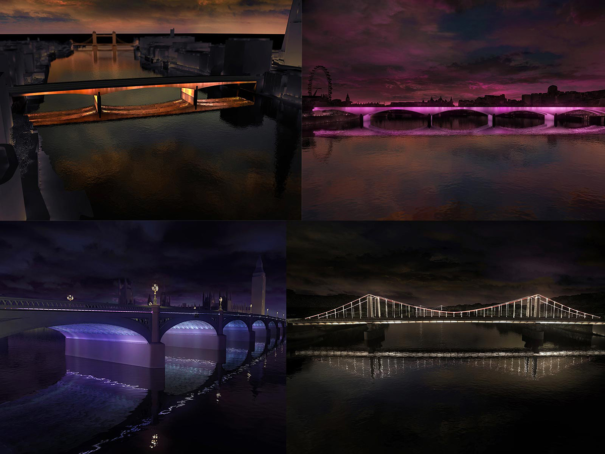 6 creative proposals unveiled for Lighting London’s Bridges