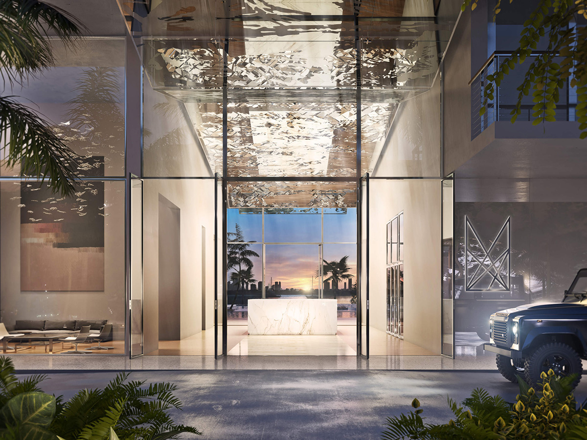 Jean Nouvel’s ’Reflection Machine’ is elevated from the ground toward rising sea-level in Miami