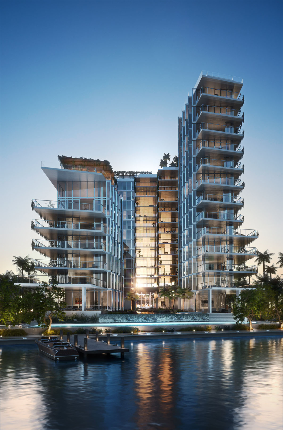 Jean Nouvel’s ’Reflection Machine’ is elevated from the ground toward rising sea-level in Miami