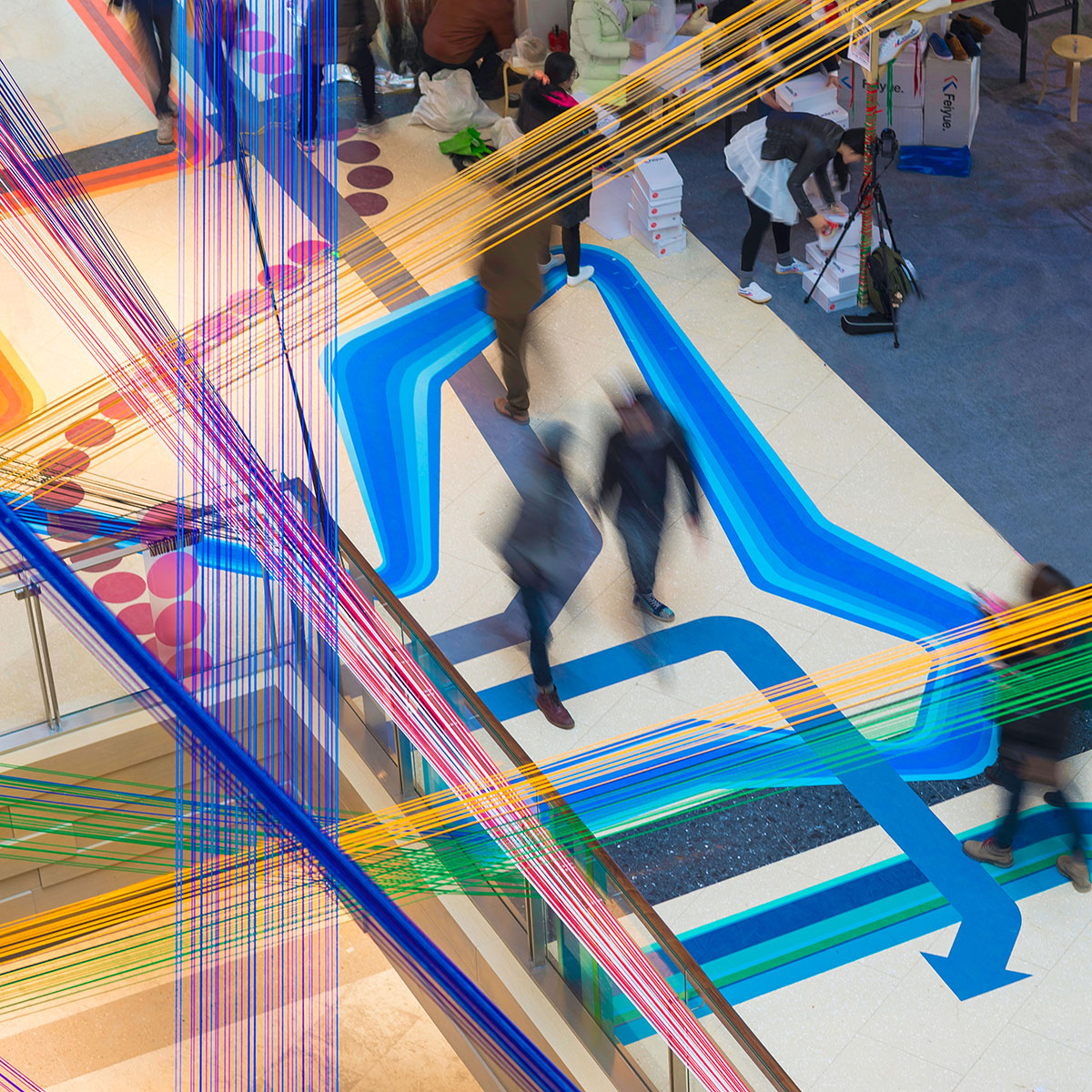 100architects revived Shanghai’s shopping mall with coloured stripes and splash of vivid colour path