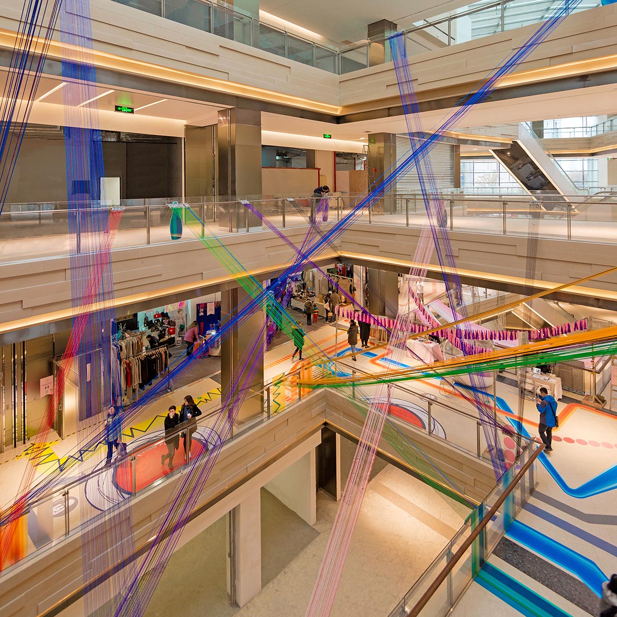 100architects revived Shanghai’s shopping mall with coloured stripes and splash of vivid colour path