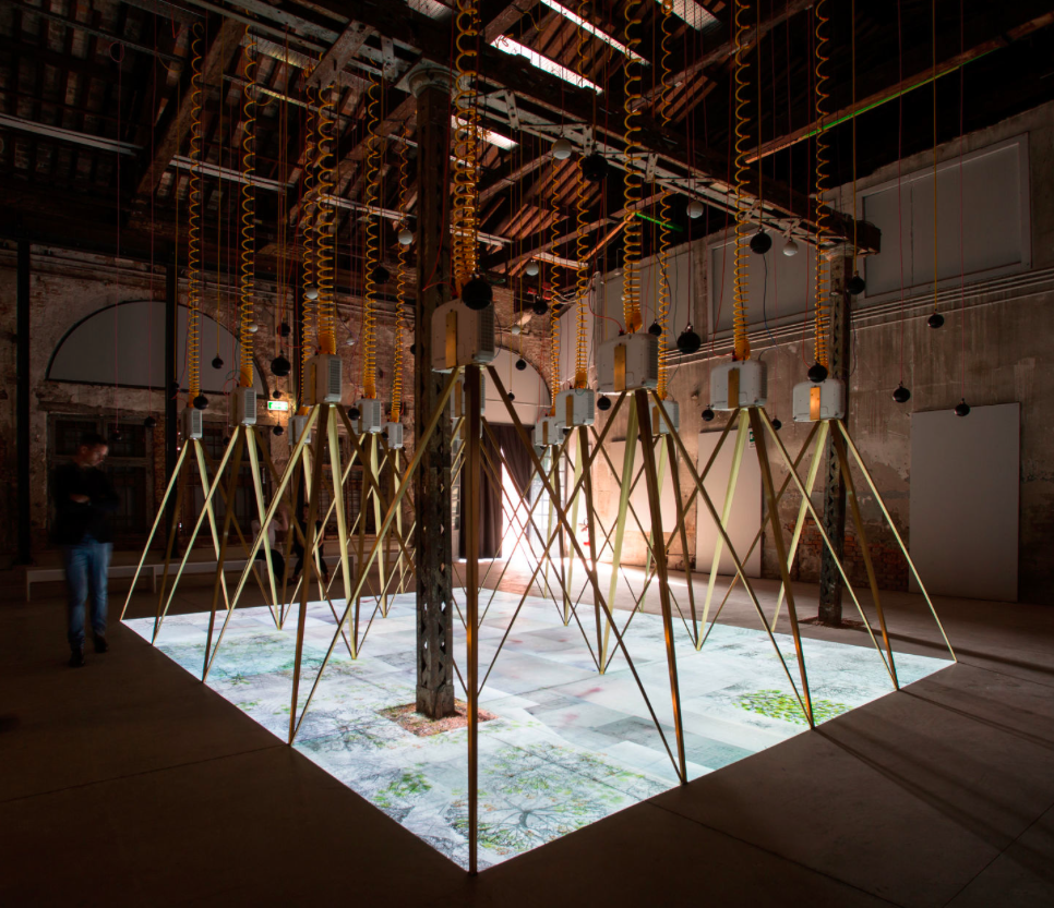 Irish Pavilion&rsquo;s gold drawing machine draws attention to Dementia illness at the Venice Biennale