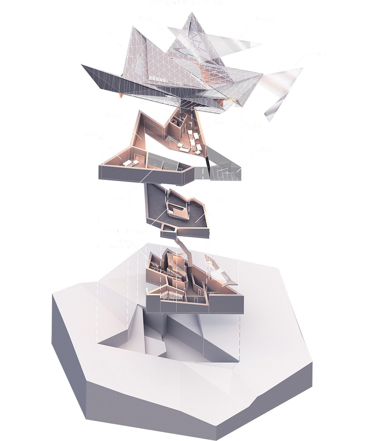 A group of architects envision weathering architecture derived from Manpupuner rock formations