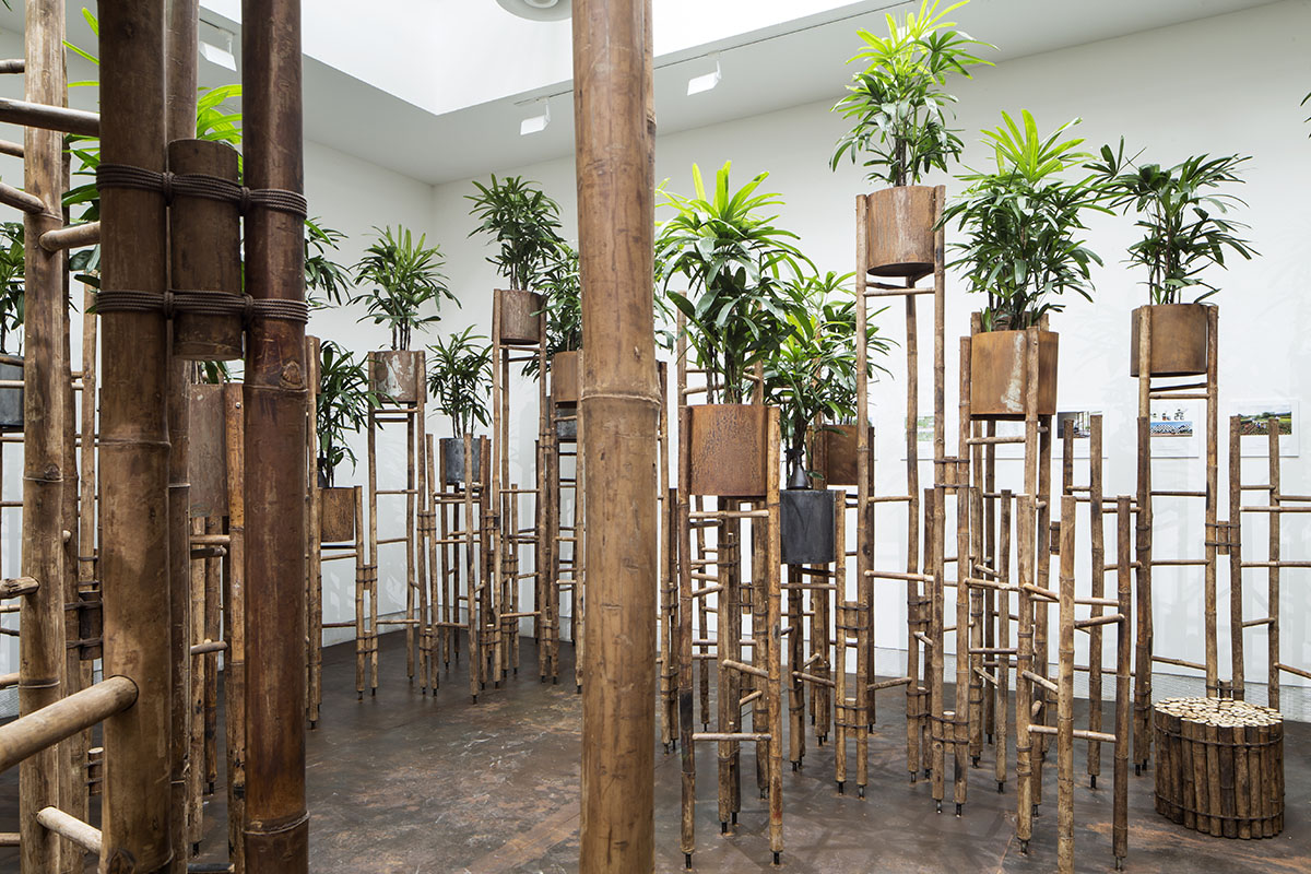Vo Trong Nghia installs a small forest of bamboo to mediate people with nature at Venice Biennale