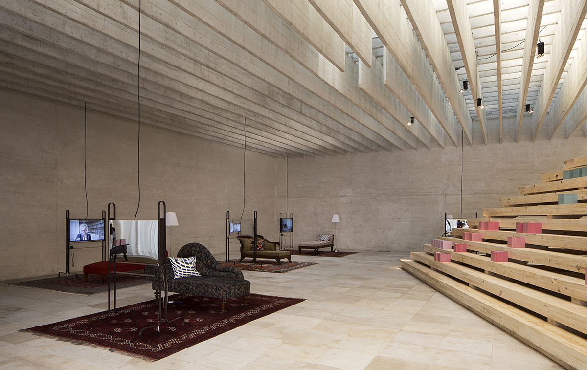 A truncated pyramid reflects the legacy of Nordic countries and hierarchy of needs at Venice Biennale