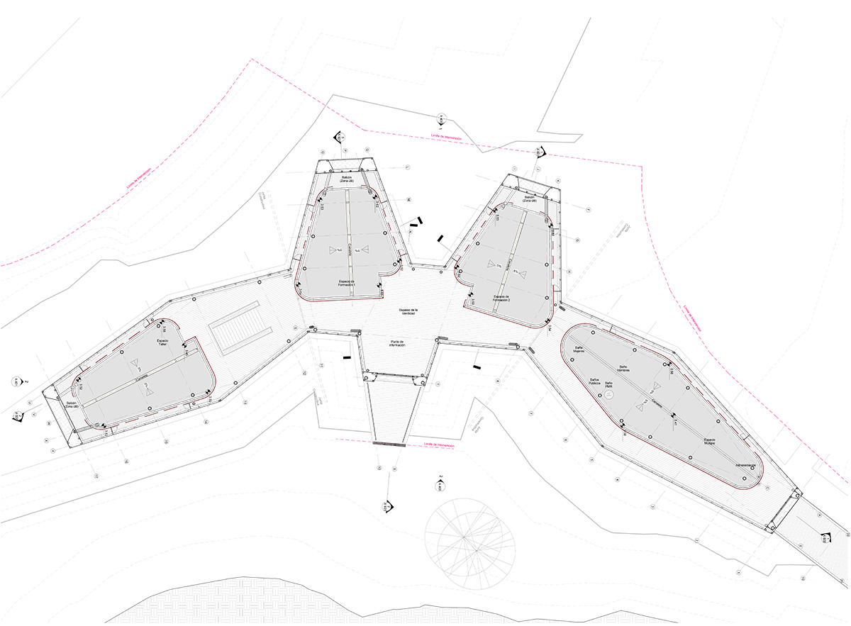 El Equipo Mazzanti designed an open geometric structure that can be expanded by Marinilla people