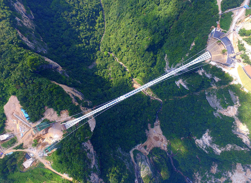 New images released for the world’s highest and longest glass-bottom bridge in China