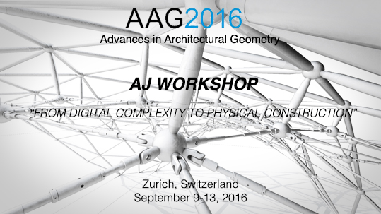 AAG2016 Symposium Highlights Current Developments in Architectural Geometry