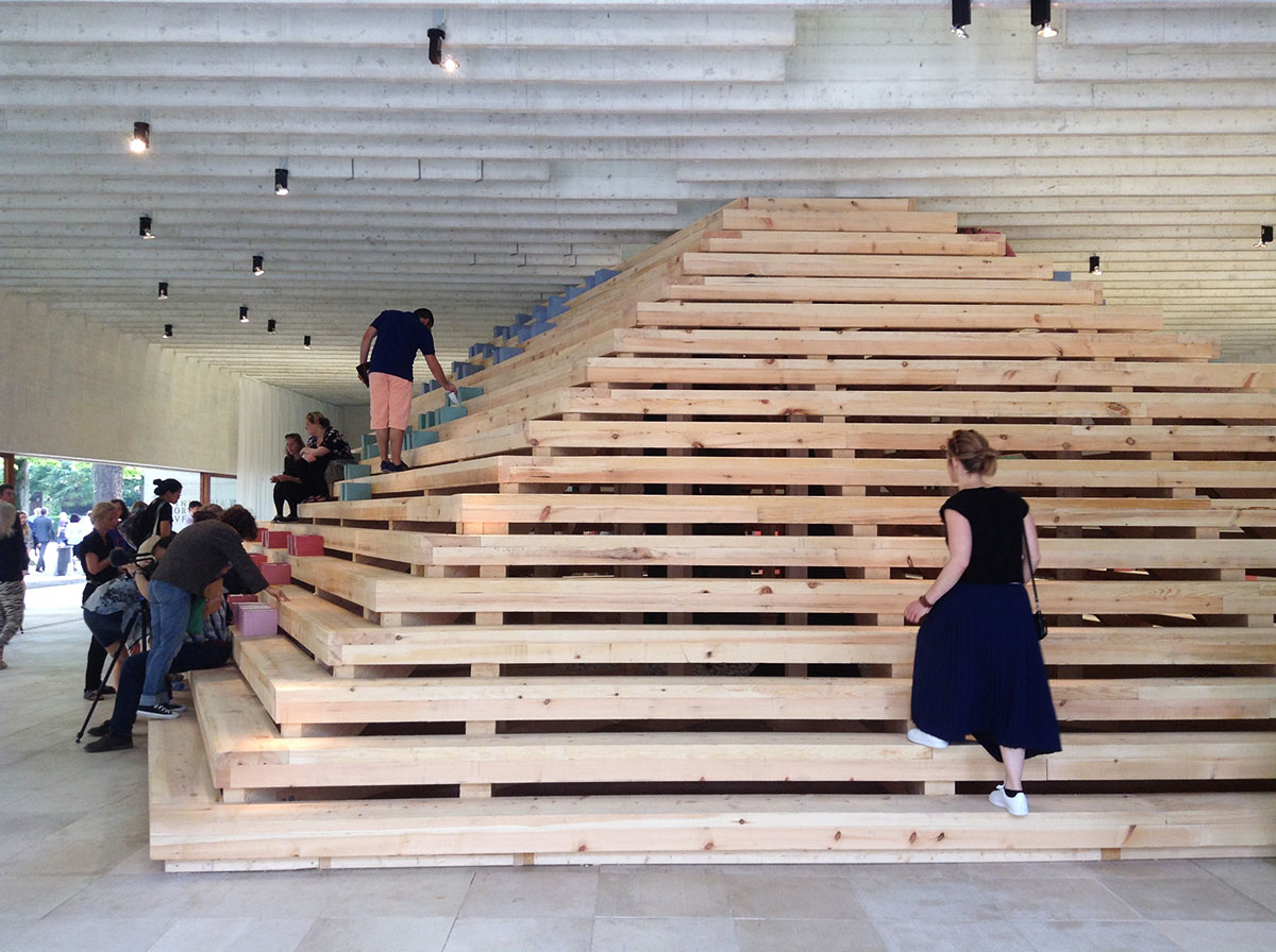 A truncated pyramid reflects the legacy of Nordic countries and hierarchy of needs at Venice Biennale