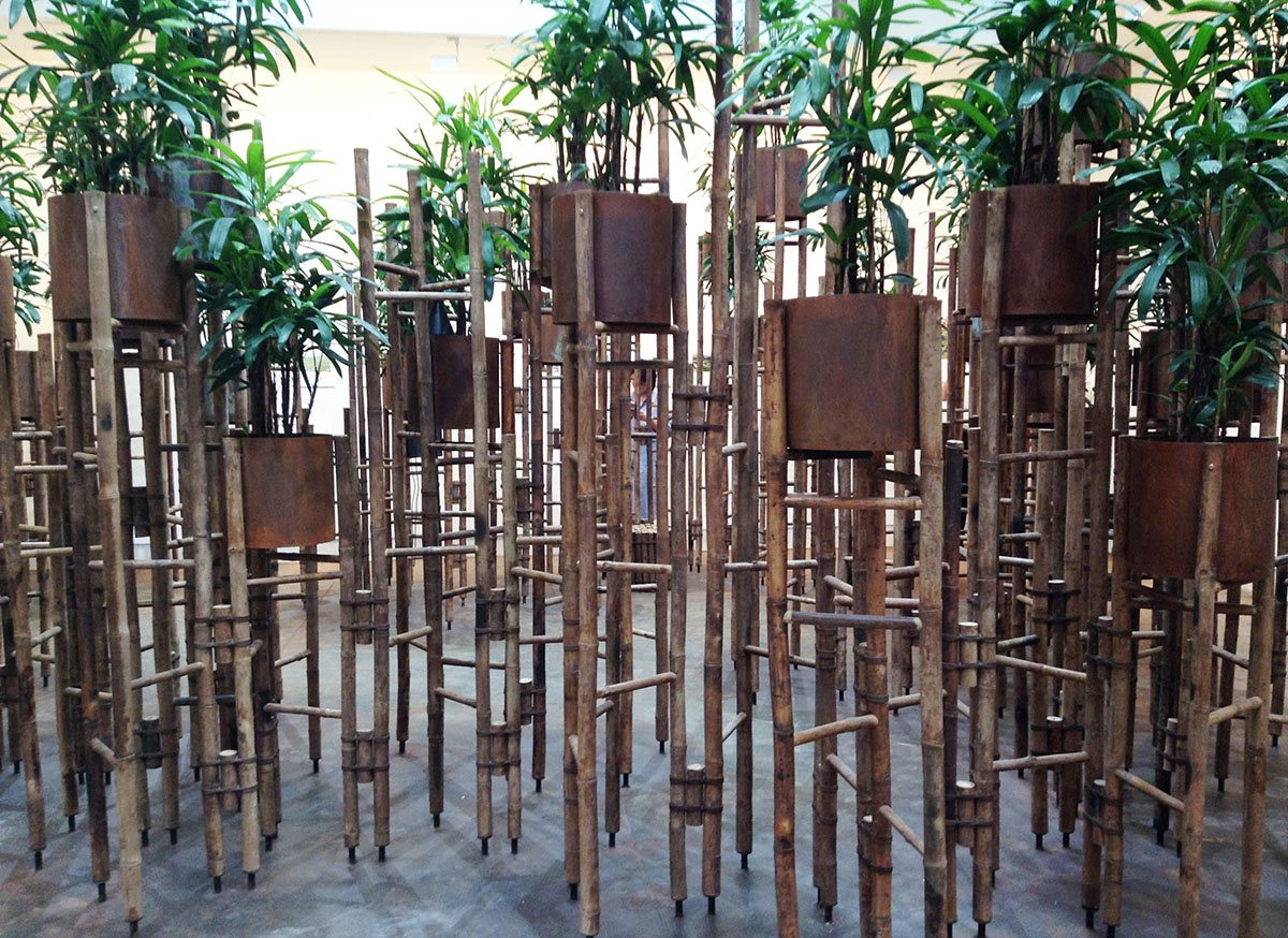 Vo Trong Nghia installs a small forest of bamboo to mediate people with nature at Venice Biennale